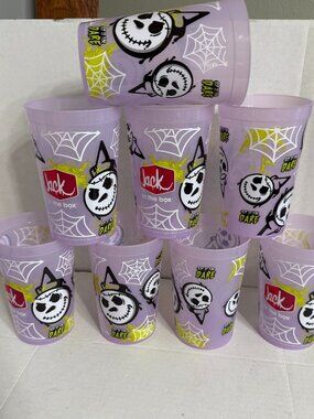Jack in the Box Halloween 2025 Plastic Cup Hot/Cold SET 8 "Sip If You Dare"  Set